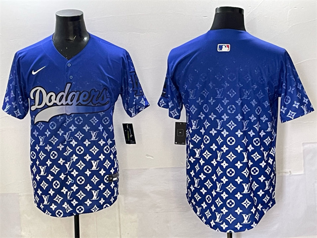 Men's Blue Los Angeles Dodgers Blank Limited Stitched Baseball Jersey